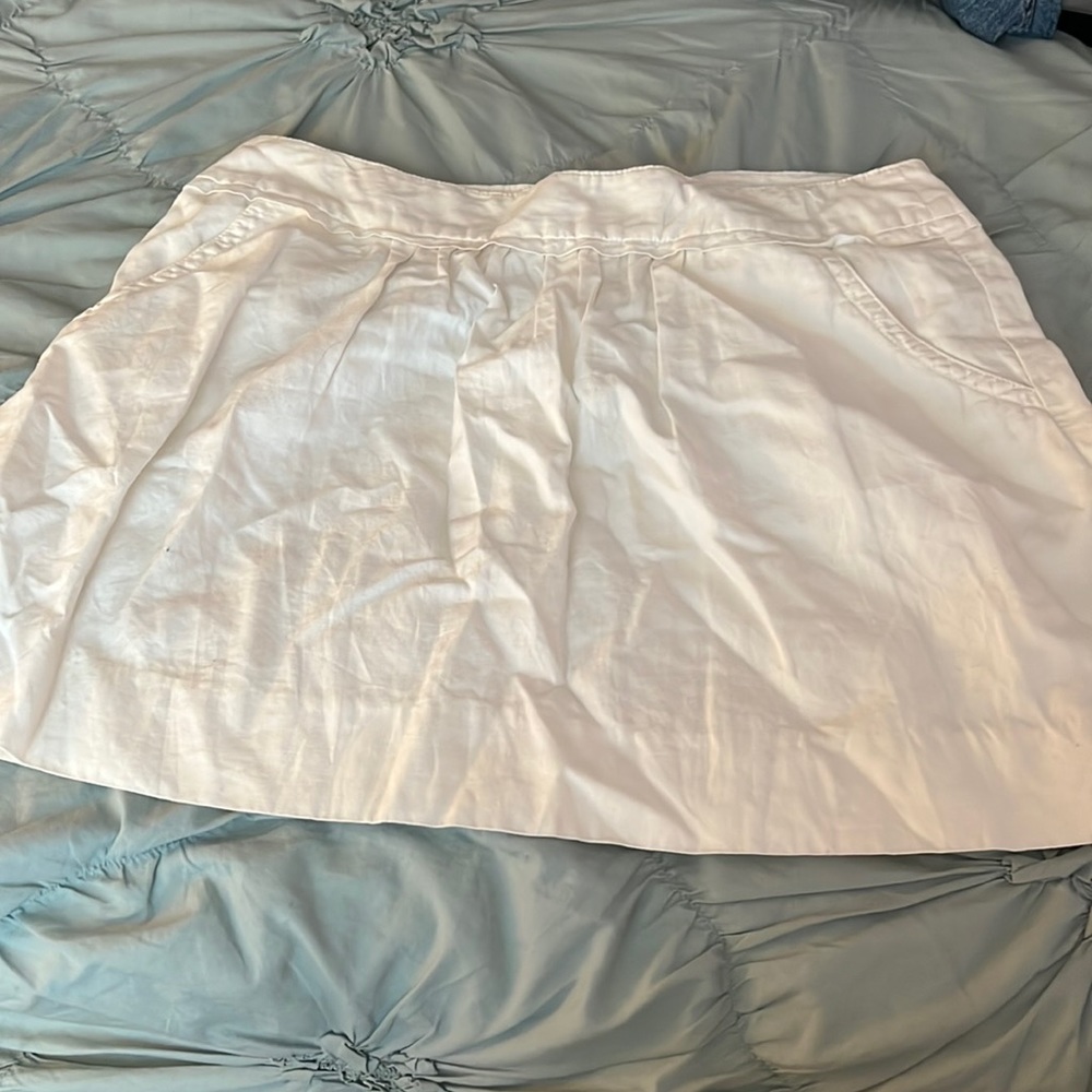 J. Crew White mini skirt